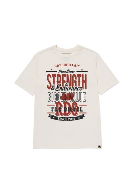 Camiseta Hombre CAT HISTORIC TRADITIONS Vainilla CAT