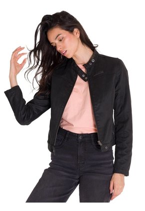 Chaqueta Mujer CAT W WAXED MOTO JACKET Negro CAT