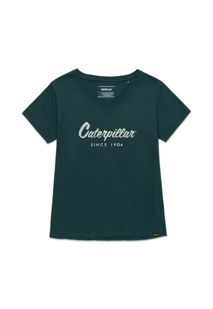Camiseta Mujer CAT CATERPILLAR METALLIC Negro CAT