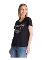 Camiseta Mujer CAT V-NECK GRAPHIC TEE 1 Negro CAT de CAT