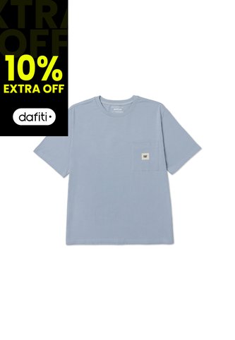 Camiseta Hombre Cat Solid Pocket Label T Azul CAT CAT