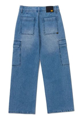 Pantalon CAT Mujer DENIM RELAXED CARGO Azul CAT