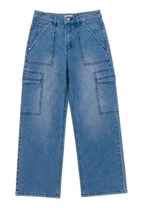Pantalon CAT Mujer DENIM RELAXED CARGO Azul CAT