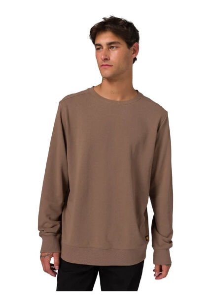 Buzo CAT Hombre FRENCH TERRY CW NECK Gris CAT