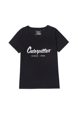 Camiseta Mujer CAT CATERPILLAR METALLIC Negro CAT CAT