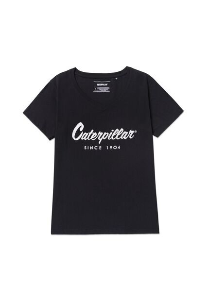 Camiseta Mujer CAT CATERPILLAR METALLIC Negro CAT