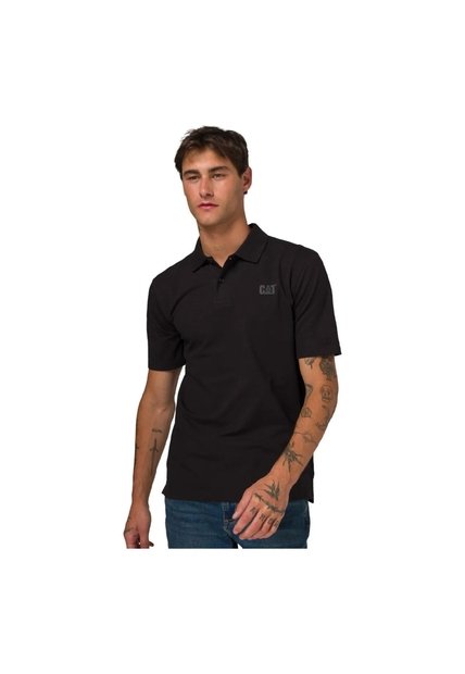 Camisa Polo CAT Hombre CAT LOGO PIQUE POLO Negro CAT