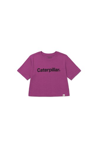 Camiseta Mujer Cat Caterpillar Ringer C Púrpura CAT CAT