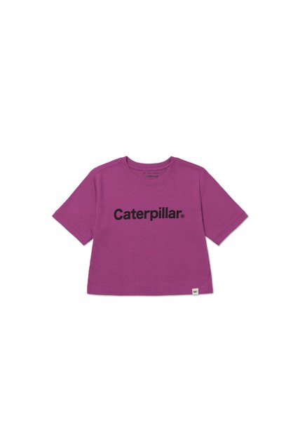 Camiseta Mujer Cat Caterpillar Ringer C Púrpura CAT