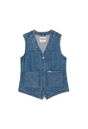 Chaleco Mujer Cat Fashion Denim Vest Azul CAT