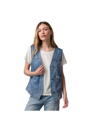 Chaleco Mujer Cat Fashion Denim Vest Azul CAT
