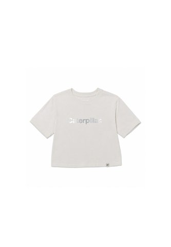Camiseta Mujer Cat Crop Metallic Graphi Blanco CAT CAT