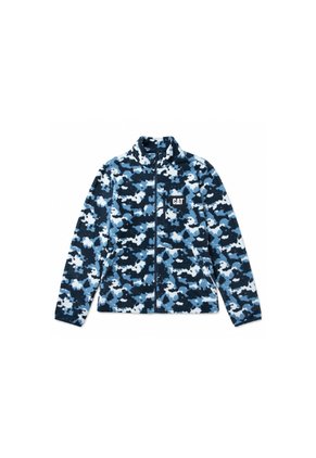 Buzo Hombre Cat Microfleece Full Zip Celeste CAT