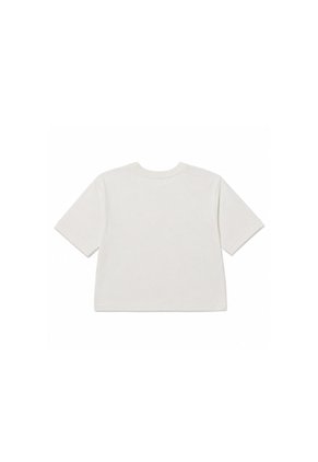 Camiseta Mujer Cat Crop Metallic Graphi Blanco CAT