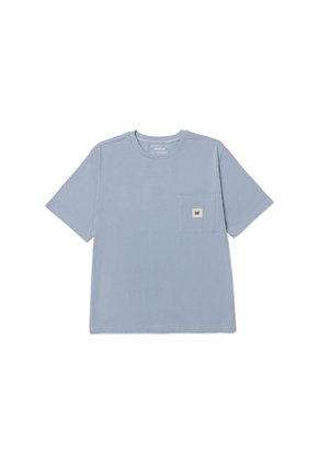 Camiseta Hombre Cat Solid Pocket Label T Azul CAT