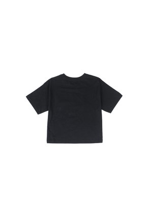 Camiseta Mujer Cat Crop Graphic Tee Negro CAT