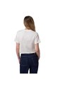 Camiseta Mujer Cat Crop Metallic Graphi Blanco CAT de CAT
