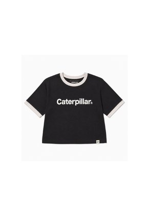Camiseta Mujer Cat Caterpillar Ringer C Negro CAT