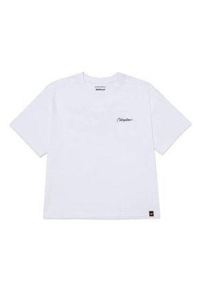 Camiseta CAT Mujer MOMENT IN TIME BOXY Blanco CAT