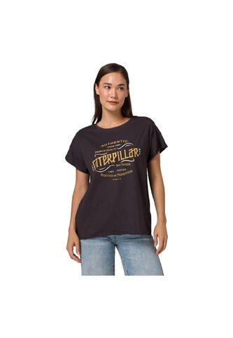 Camiseta CAT Mujer TIME TESTED RELAXED Negro CAT CAT