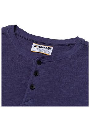 Camiseta CAT Hombre SLUB KNIT L/S HENLEY Gris CAT