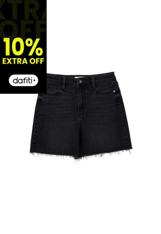 Short Mujer Cat Denim High Rise Cowb Negro CAT CAT