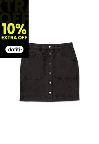Falda Mujer Cat Denim Shank Front Sk Gris CAT CAT