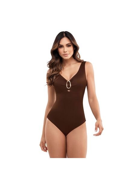 Vestido De Baño  Entero Café 45055