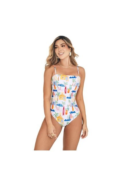 Vestido De  Baño Entero Chamela Estampado  46115