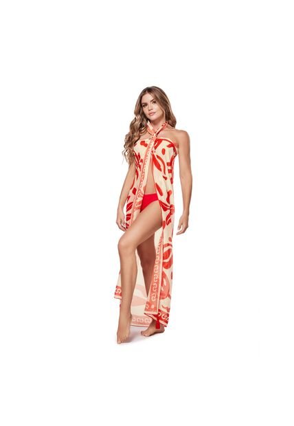 Pareo  De Baño Rojo Chamela  45525