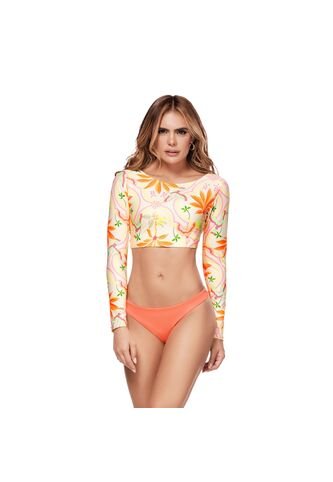Crop Top De  Baño Estampado Chamela  45565 Chamela