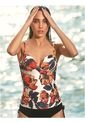 CHAMELA 25585 - Top De Baño Tankini Estampado Flores - Vestido De Baño de Chamela