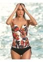 CHAMELA 25585 - Top De Baño Tankini Estampado Flores - Vestido De Baño de Chamela
