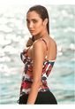 CHAMELA 25585 - Top De Baño Tankini Estampado Flores - Vestido De Baño de Chamela