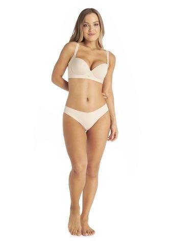 Brasier Con Realce En Microfibra Beige Chamela 24860 Chamela