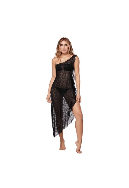 Salida  De Baño Vestido Negro Chamela  45505