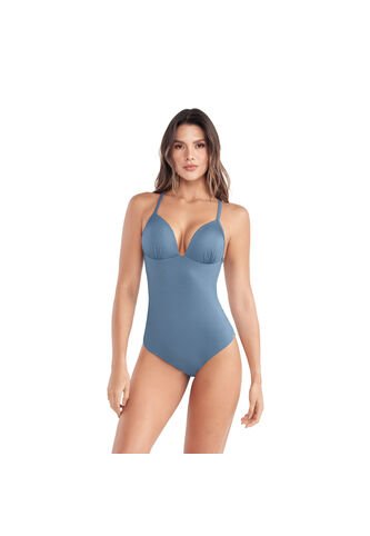 Vestido  De Baño  Entero Azul Acero Chamela 46725 Chamela