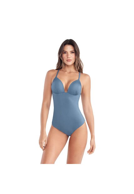 Vestido  De Baño  Entero Azul Acero Chamela 46725
