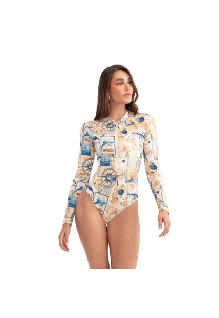 Vestido  De Baño  Entero Estampado Chamela  47755