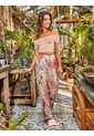 CHAMELA 27619 - Pantalón Estampado En Satín de Chamela