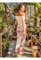 CHAMELA 27619 - Pantalón Estampado En Satín de Chamela