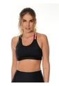 CHAMELA 25776 - Top Deportivo Negro Con Corte Asimétrico - Ropa Deportiva Para Mujer de Chamela