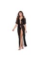 Salida De Baño Kimono En Malla Negro  44555 de Chamela