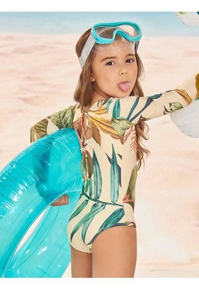 Vestido De Baño Entero Manga Larga Kids