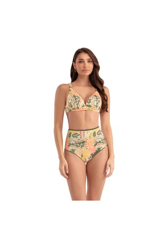 Panty  De  Baño Talle Alto Chamela Estampado  47385 Chamela