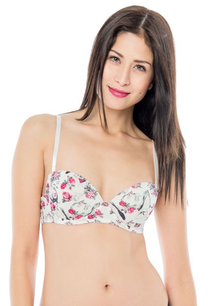 Brasier Chamela Blanco-Multicolor