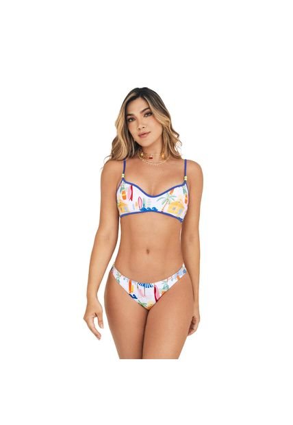 Panty  De  Baño Reversible Chamela Estampado 45995 