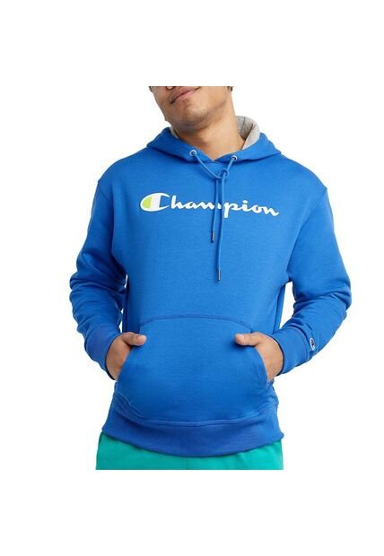 Hoodie Champion Gf89hy077 Para Hombre-Azul