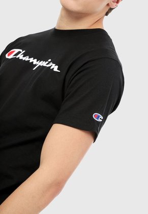Camiseta Negro-Blanco Champion Classic Graphic Tee