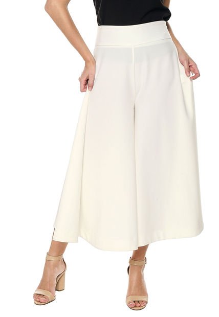 PANTALON PALAZZO CORTO TIRO ALTO REF. 117721 MARFIL CHARBY - Compra Ahora |  Dafiti Colombia